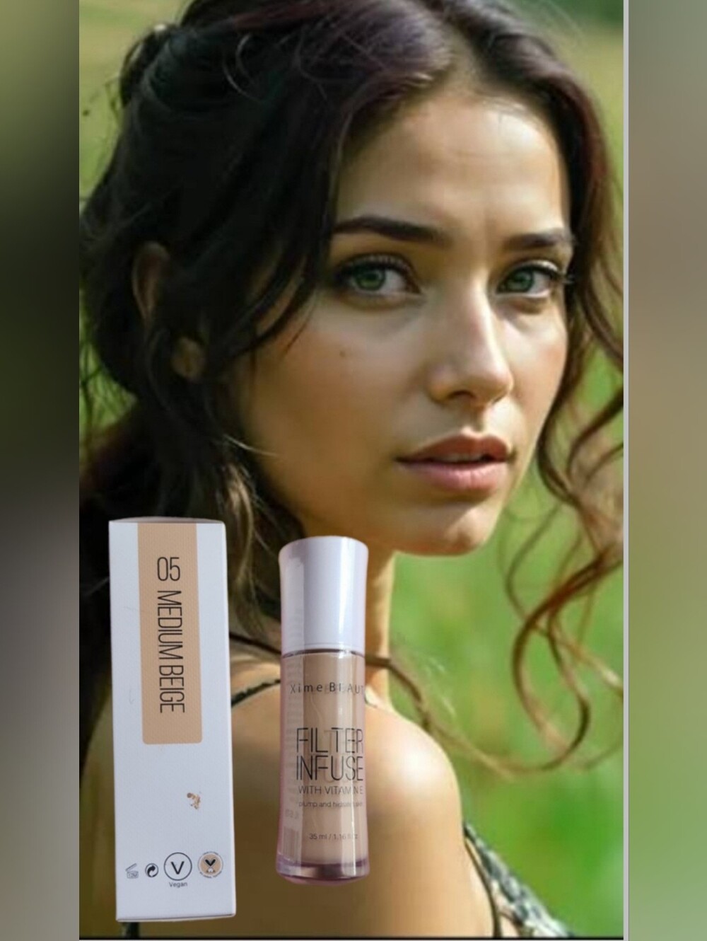 Infuse Foundation in shade 05 Medium Beige is for people with medium Skim Tones